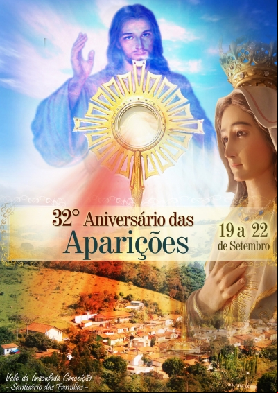 Programação 32° aniversário das Aparições de Nossa Senhora de Piedade