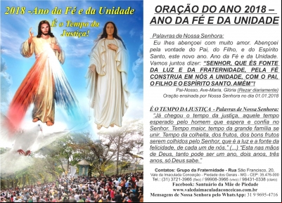 Oração do Ano de 2018